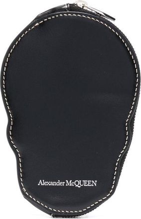 Alexander McQueen Skull all-around zip wallet - men - Calf Leather - One Size - Black