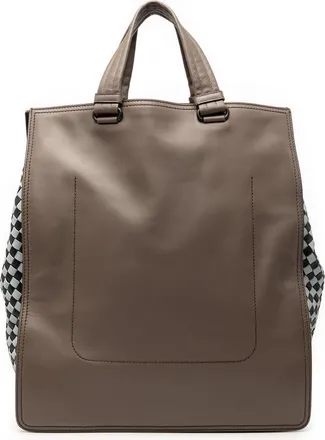Bottega Veneta Pre-owned Bottega Veneta Intrecciato Trimmed Leather Tote Ladies AV41M7H451NG1D6F