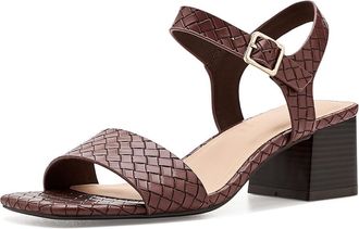 Journee Collection Shaina Womens Sandals Chocolate Woven : 8.5 M, Synthetic