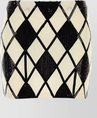 Blumarine embroidered cashmere mini skirt