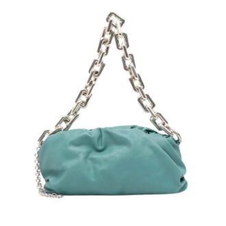 Bottega Veneta Pre-owned Shoulder Bags, female, Blue, Size: ONE SIZE Pre-owned Chain Pouch
