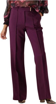 Aaiko Chantalle R Pes Paarse Broek - Dames - Wijde Broeken - Paars - XS - Broeken