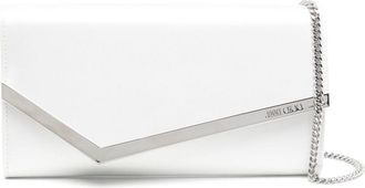 Jimmy Choo London Emmie satin clutch - women - Metal/Satin - OS - Neutrals