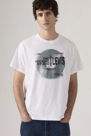 Levi's Camiseta estampada con fit holgado - Hombre - 2XL - Blanco / White Plus