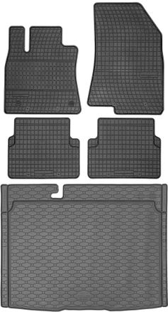 OEM Dacia Sandero Iii Hatchback A Partir De 2020 Set - Alfombrillas De Goma Para Coche + Alfombrilla Para Maletero
