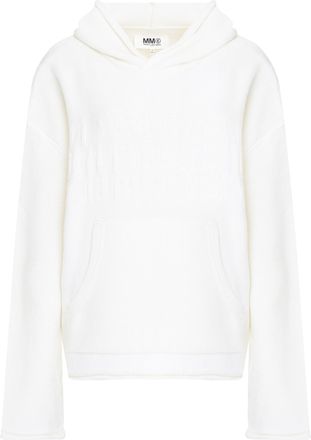 Maison Margiela Womens Knitted Hoodie - White Wool - Size X-Large