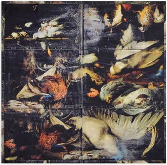 Maison Margiela Birds Silk Foulard Square 90 - Dames - Zijden sjaals - Veelkleurig - ONE Size - Accessoires