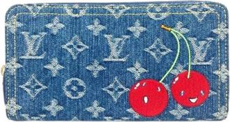 Louis Vuitton Pre-owned Wallets, female, Blue, Size: ONE SIZE Pre-owned Denim Wallet