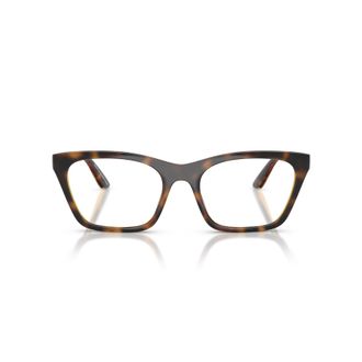 Emporio Armani Oversized Tortoiseshell Square Frame Eyeglasses