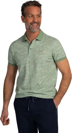 N-Z-A- NEW ZEALAND AUCKLAND Poloshirt New Zealand groen 3 knoops normale fit
