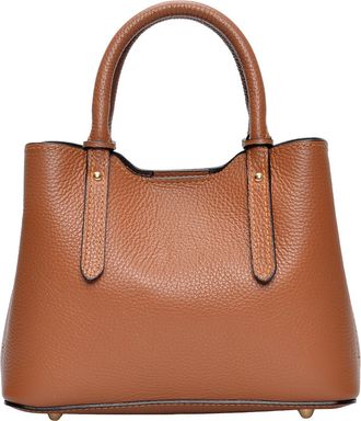 Anna Luchini Brown Rundleer Tas