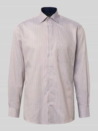 Eterna Comfort Fit Businesshemd mit Knopfleiste in Sand, Gr&ouml;&szlig;e 43