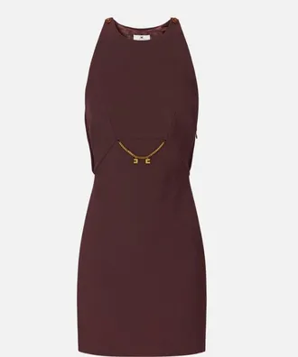 Elisabetta Franchi Double Crepe And Georgette Dress