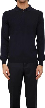 Corneliani Maglia - Heren - Ronde hals truien - Blauw - 2XL - Wol - Truien & Vesten
