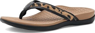 Vionic Tide 2.0 Womens Sandals Black Leopard Suede : 12 M, Leather