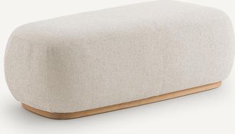 AM.PM Voetensteun van structuurstof en massief eiken onderstel Jerry