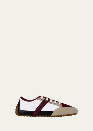 Givenchy Slim Nylon and Suede Low-Top Sneakers