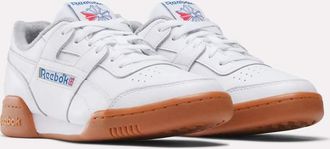 Reebok Workout Plus - Sneakers bianche con suola in gomma-Bianco