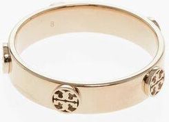 Tory Burch Golden-Effect MILLER Ring with Studs Monogram size 5