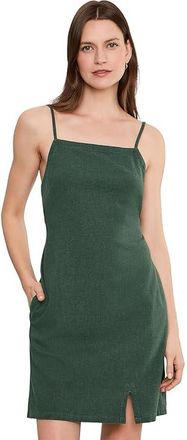 Toad&Co Taj Hemp Tank Top Dress Womens Dress Cilantro : XL, Elastane/Hemp/Linen