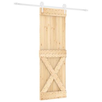 vidaXL Puerta Corredera Natural Y Blanco 80 X 210 Cm Vidaxl