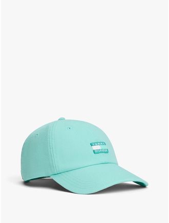 Tommy Hilfiger Womens Tonal Flag Logo Canvas Baseball Cap - Menthol