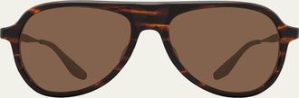 Barton Perreira Mens Acetate and Titanium Aviator Sunglasses