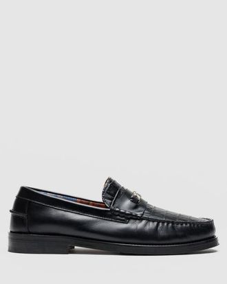 Naked Wolfe Roma Black Croc at Nordstrom, Size 10