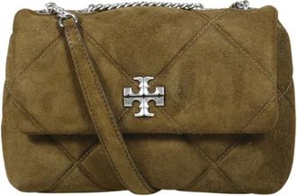 Tory Burch Shoulder Bags, female, Green, ONE SIZE, Diamond Quilt Convertible Shoulder Bag
