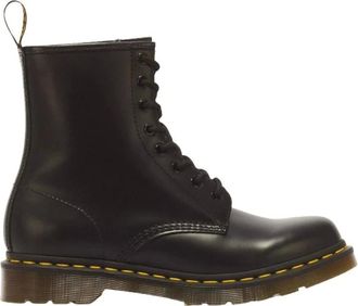 Dr. Martens Bota con Cordones de Cuero Liso 1460 - Shoes - Mujer - Negro - 40 EU