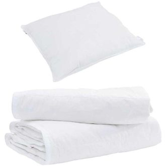 vidaXL Vidaxl - Juego De Edred&oacute;n Con Almohada 2 Pcs Blanco 155 X 220 Cm Plumas