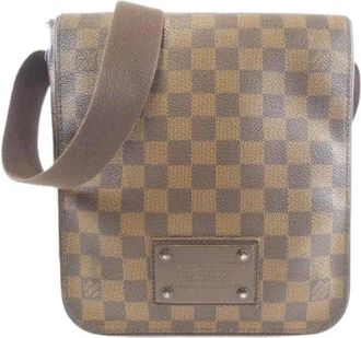 Louis Vuitton Pre-owned Cross Body Bags, male, Brown, Size: ONE SIZE Pre-owned Brooklyn Damier Shoulder Bag