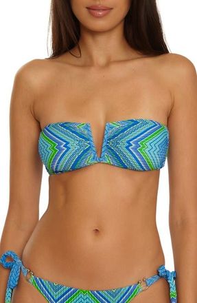 BECCA by Rebecca Virtue High Neck Bikini Top in Multi at Nordstrom, Size Medium