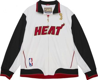 Mitchell & Ness x NBA Miami Heat 2012 Champions Jacket White Black AFZJ4937-MHE12PPPWHIT