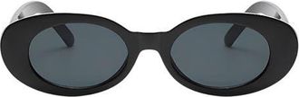 Fifth and Ninth Vivi 50mm Polarized Oval Sunglasses in Black/Black at Nordstrom