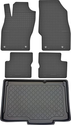 OEM Juego De Alfombrillas De Goma Para Coche Y Alfombrilla Para Maletero Para Opel Corsa D Hatchback (2006-11/2014)