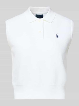 Polo Ralph Lauren Slim Fit Pullunder aus Baumwoll-Mix in Weiss, Gr&ouml;&szlig;e XXL