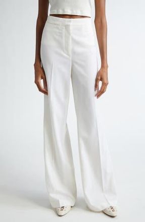 Stella McCartney Iconic Stretch Wool Flare Leg Pants in Cream at Nordstrom Rack, Size 12 Us / 46 It