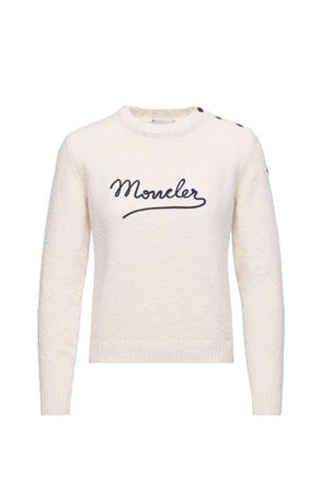 Moncler WOMENS BRANDED SWEATSHIRT Size: L, colour: WHITE