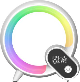 OEM L&aacute;mpara De Mesa Led Inteligente, L&aacute;mpara Ambiental Con Altavoz Bluetooth, Luz Nocturna Regulable, 9 Efectos De Luz, Control Por Aplicaci&oacute;n, L&aacute;mpara De
