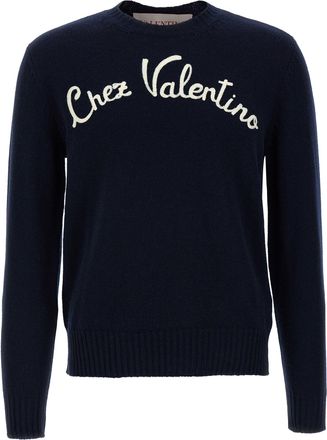 Valentino Garavani Chez Valentino Maglioni Blu-Uomo