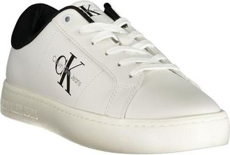 Calvin Klein Logo-Embroidered Canvas Sneaker - White