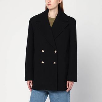 Anine Bing Black Glenn double-breasted coat