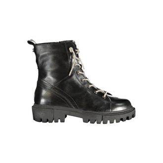 Caf&egrave;noir Black Leather Women Ankle Womens Boot