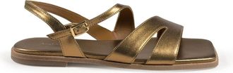 Vic Mati&eacute; G42 Vierkante open Sandaal - Dames - Sandalen - Geel - 37 EU - Leer - Schoenen