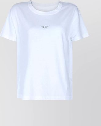 Zadig&Voltaire ribbed collar round neck short sleeves