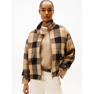 Tommy Hilfiger Geruit jasje van wolmix