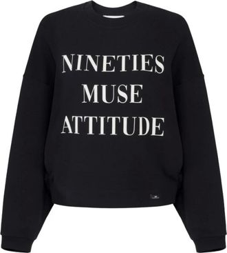 Elisabetta Franchi Donna, Felpe, Nero, L, new