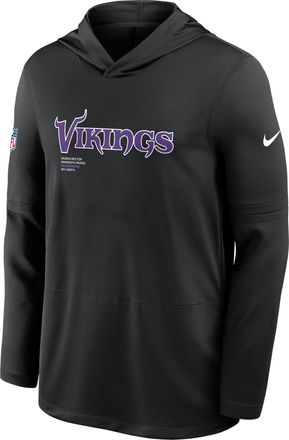 Nike Minnesota Vikings Pure Fury Sideline Nike Mens Dri-FIT NFL Long-Sleeve Hooded Top in Black | 03B900A9M-P8B