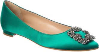 Manolo Blahnik Hangisi Satin Flat
